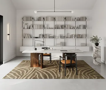 Zebra vloerkleed 250x350 cm - Bruin, 250x350 cm - Classic Collection