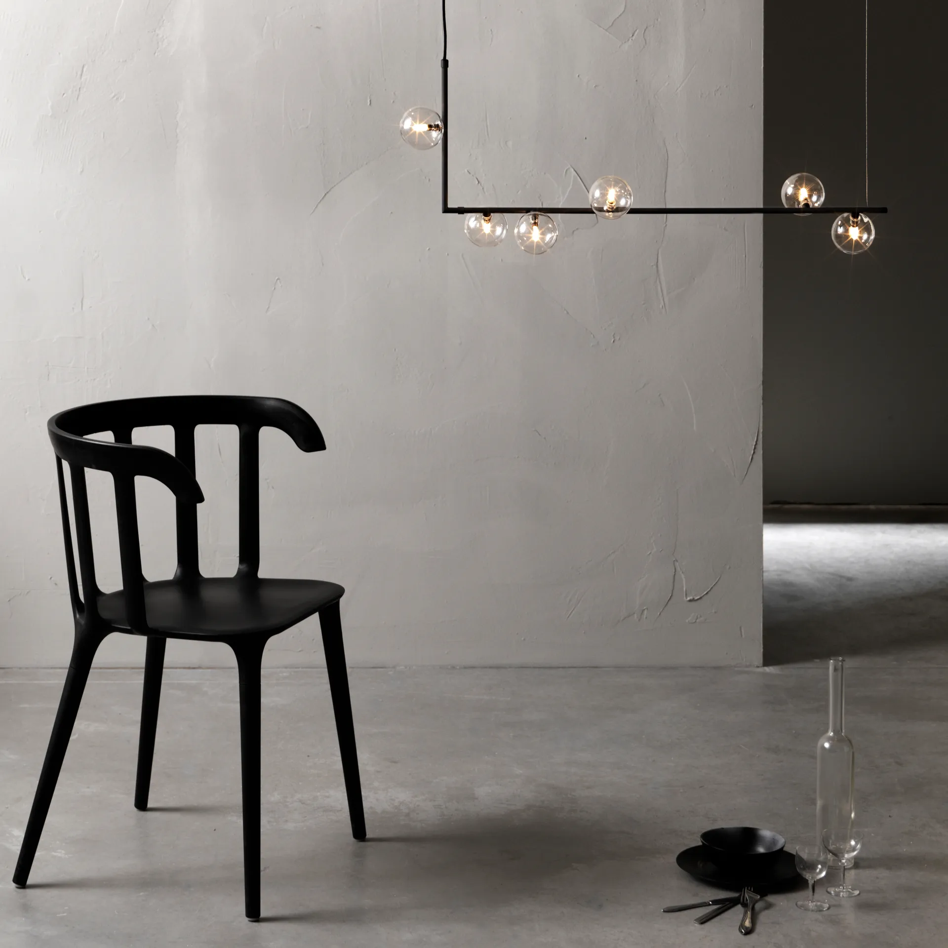 Air 73 hanglamp, zwart CO Bankeryd