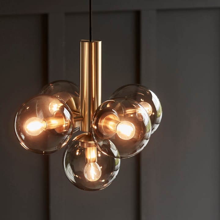 Avenue 43 plafondlamp, Messing rookkleurig glas CO Bankeryd