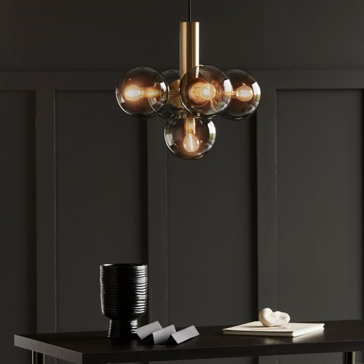 Avenue 43 plafondlamp, Messing rookkleurig glas CO Bankeryd