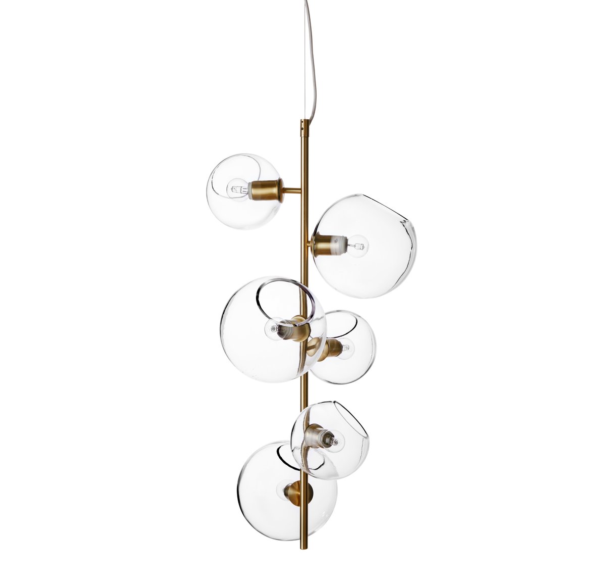 CO Bankeryd Göte hanglamp messing | Scandinavisch Interieur | Hanglampen | Transparant