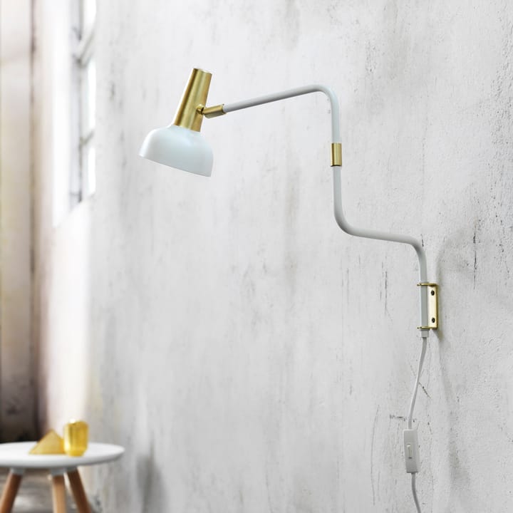 Ray Muurlamp, wit, details in nikkel CO Bankeryd