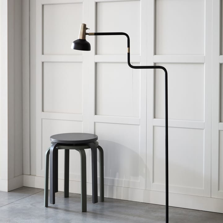 Ray Vloerlamp, wit, details in nikkel CO Bankeryd