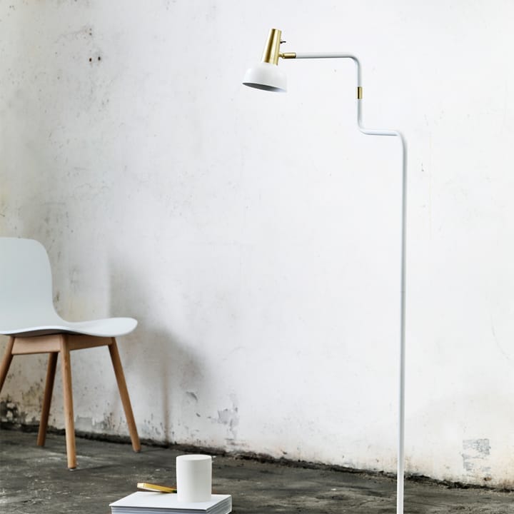 Ray Vloerlamp, wit, details in nikkel CO Bankeryd