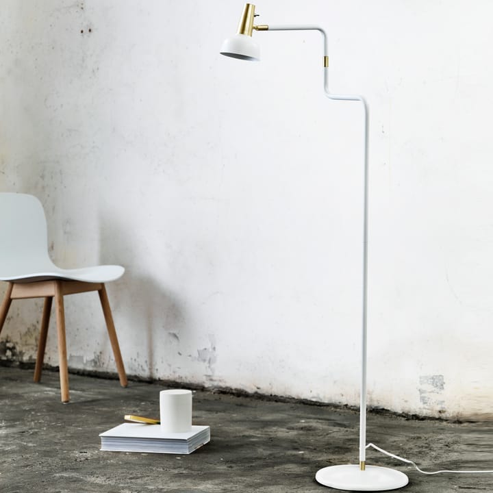 Ray vloerlamp, wit-messing CO Bankeryd