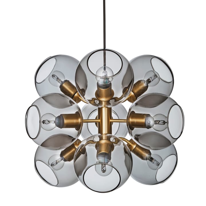 Tage hanglamp - messing-rookkleurig glas - CO Bankeryd