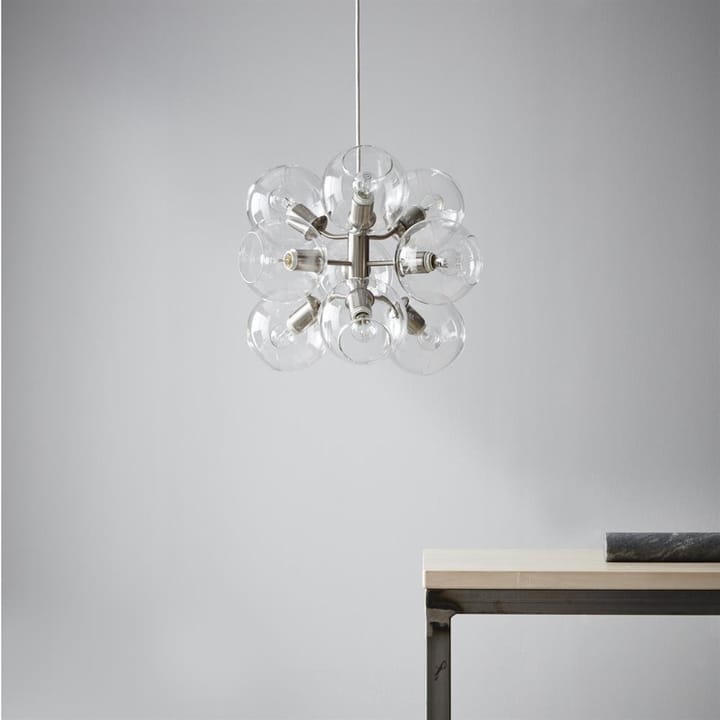 Tage hanglamp, zilver-helder glas CO Bankeryd