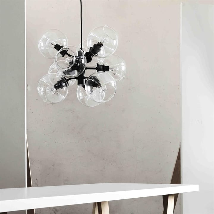Tage hanglamp, zwart-helder glas CO Bankeryd
