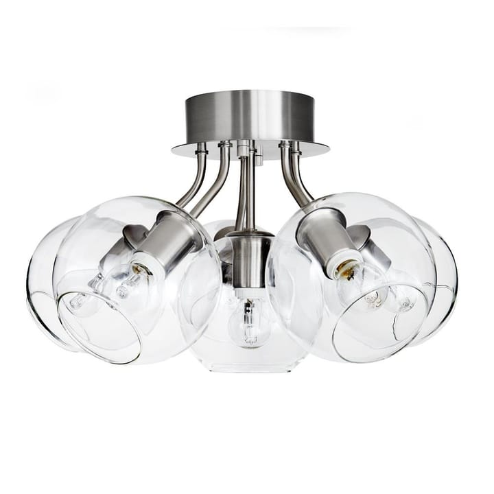 Tage plafondlamp - zilver-helder glas - CO Bankeryd