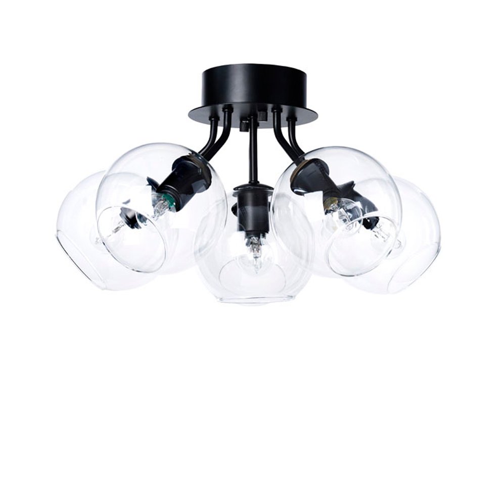 CO Bankeryd Tage plafondlamp zwart-helder glas | Scandinavisch Interieur | Plafondlampen | Zwart