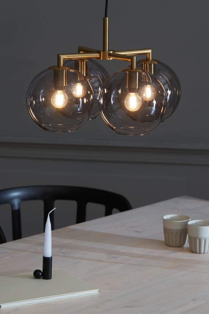 Ture hanglamp 30 cm, Messing-rookkleurig glas CO Bankeryd