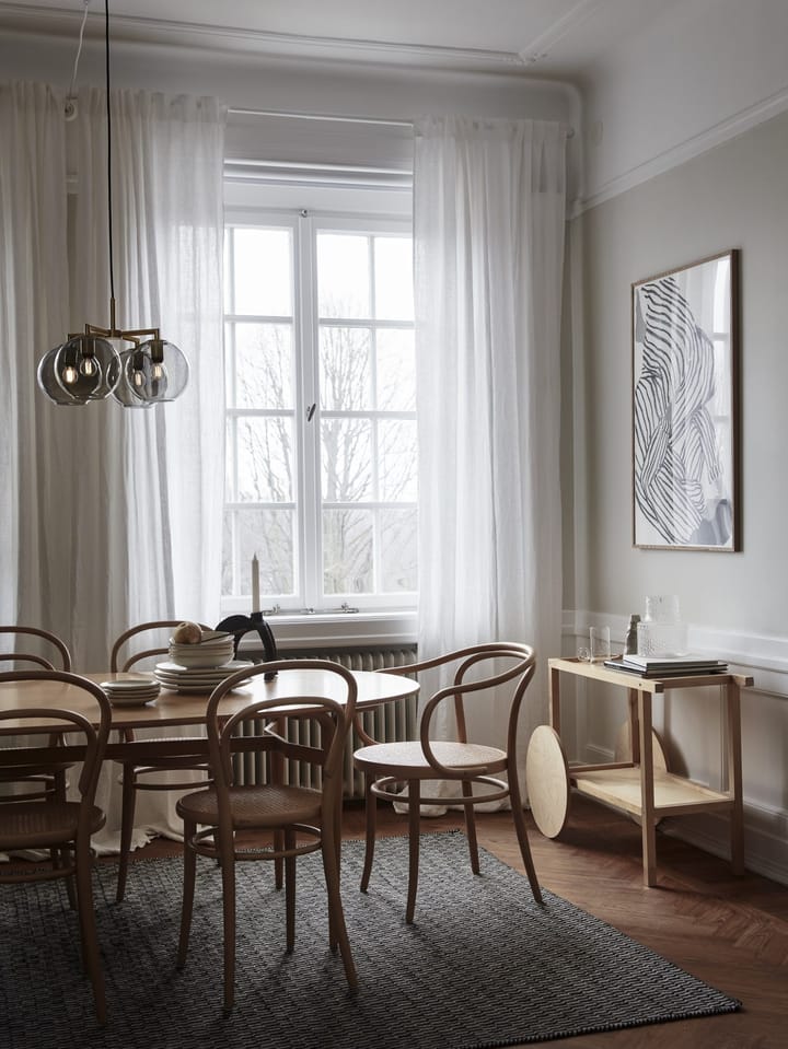 Ture hanglamp 30 cm, Messing-rookkleurig glas CO Bankeryd