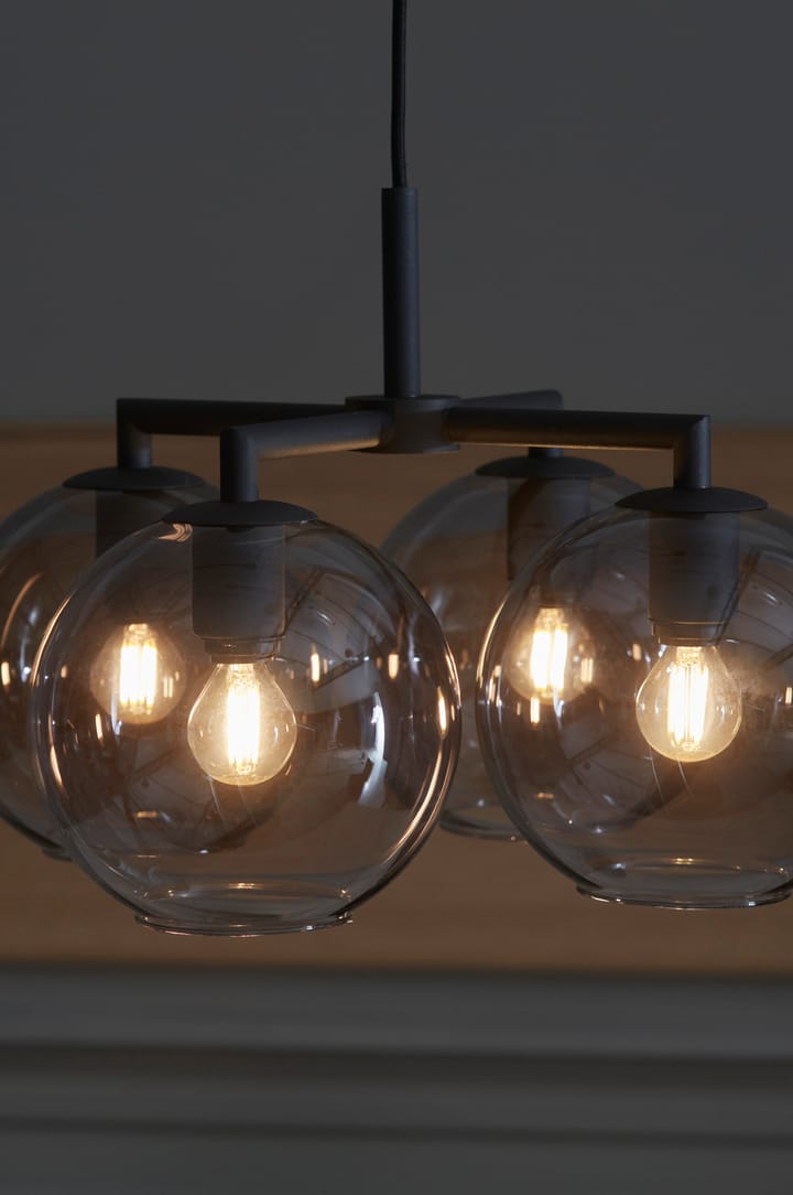 Ture hanglamp 30 cm, Zwart-rookkleurig glas CO Bankeryd