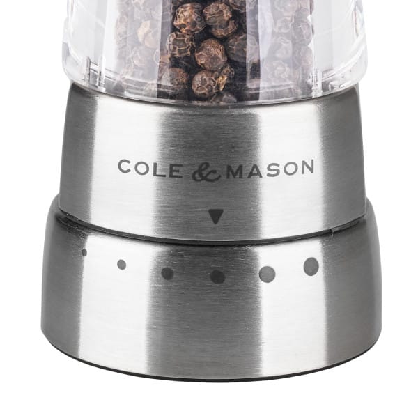 Cole & Mason Derwent peper- en zoutmolenset 19 cm, Zilver Cole & Mason