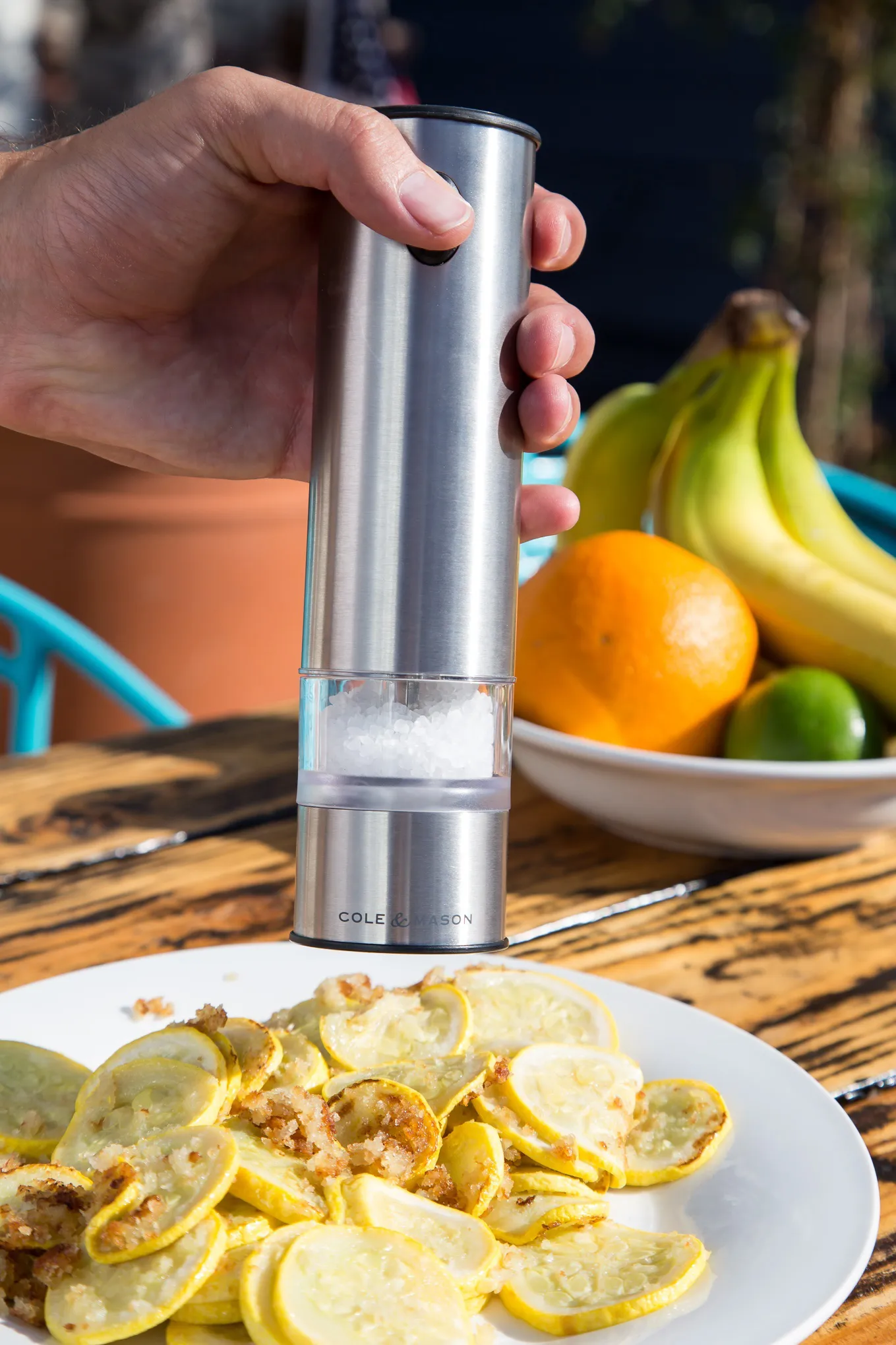 Cole & Mason elektrische peper- & zoutmolen 21 cm, Helder Cole & Mason