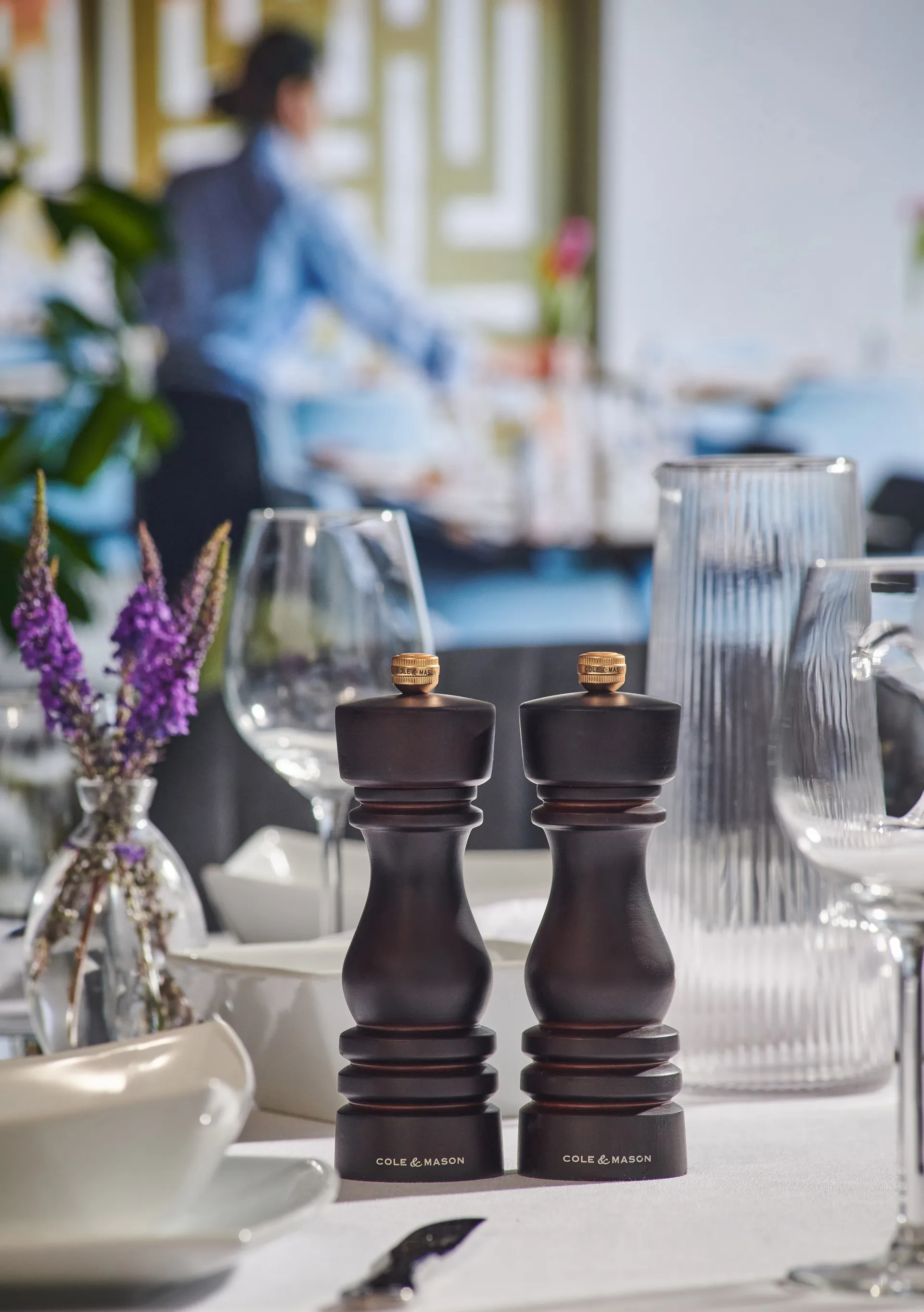 London peper- en zoutmolenset 18 cm, Chocolate Cole & Mason