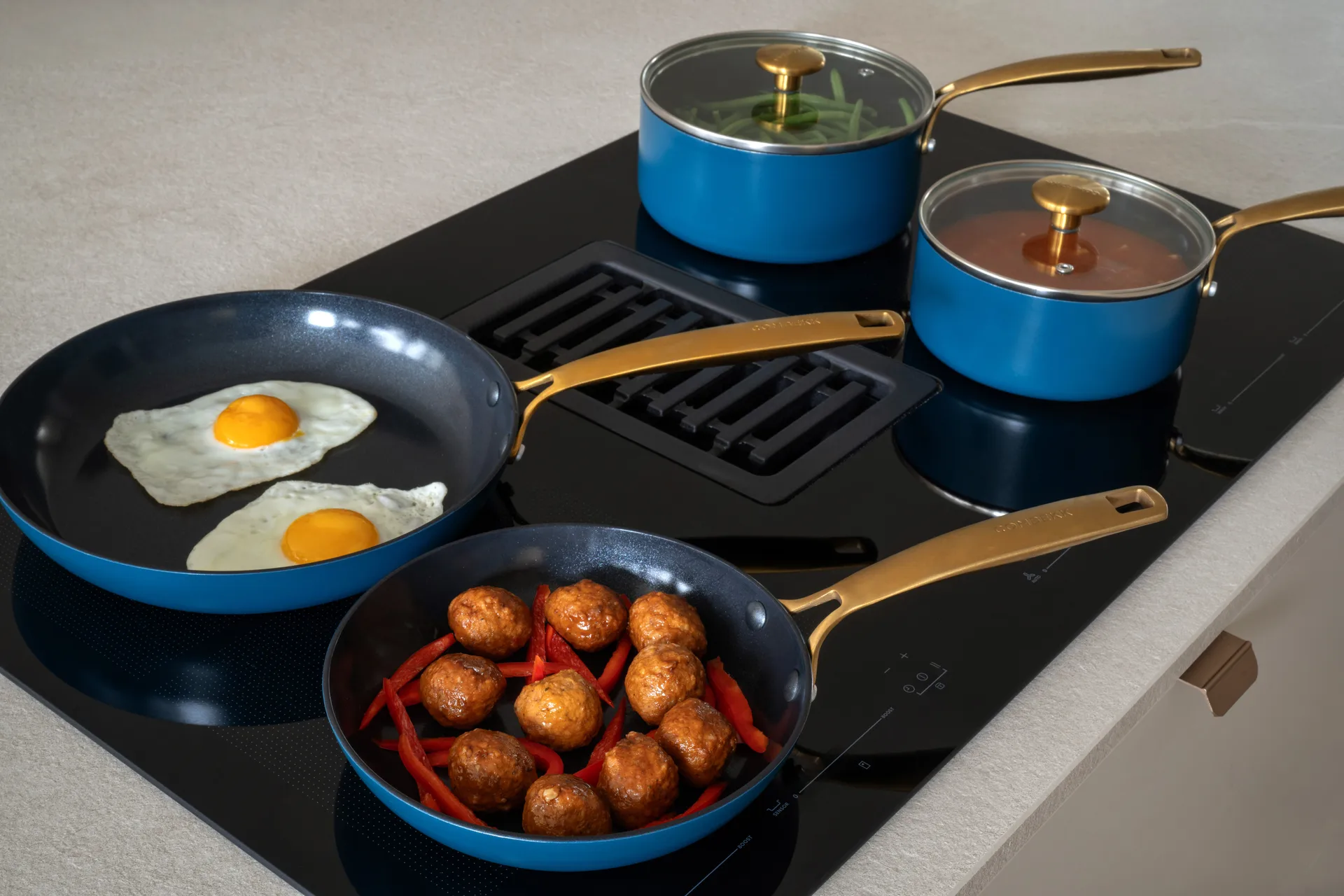 Combekk Element koekenpannenset 2-delig, Ocean Blue Combekk