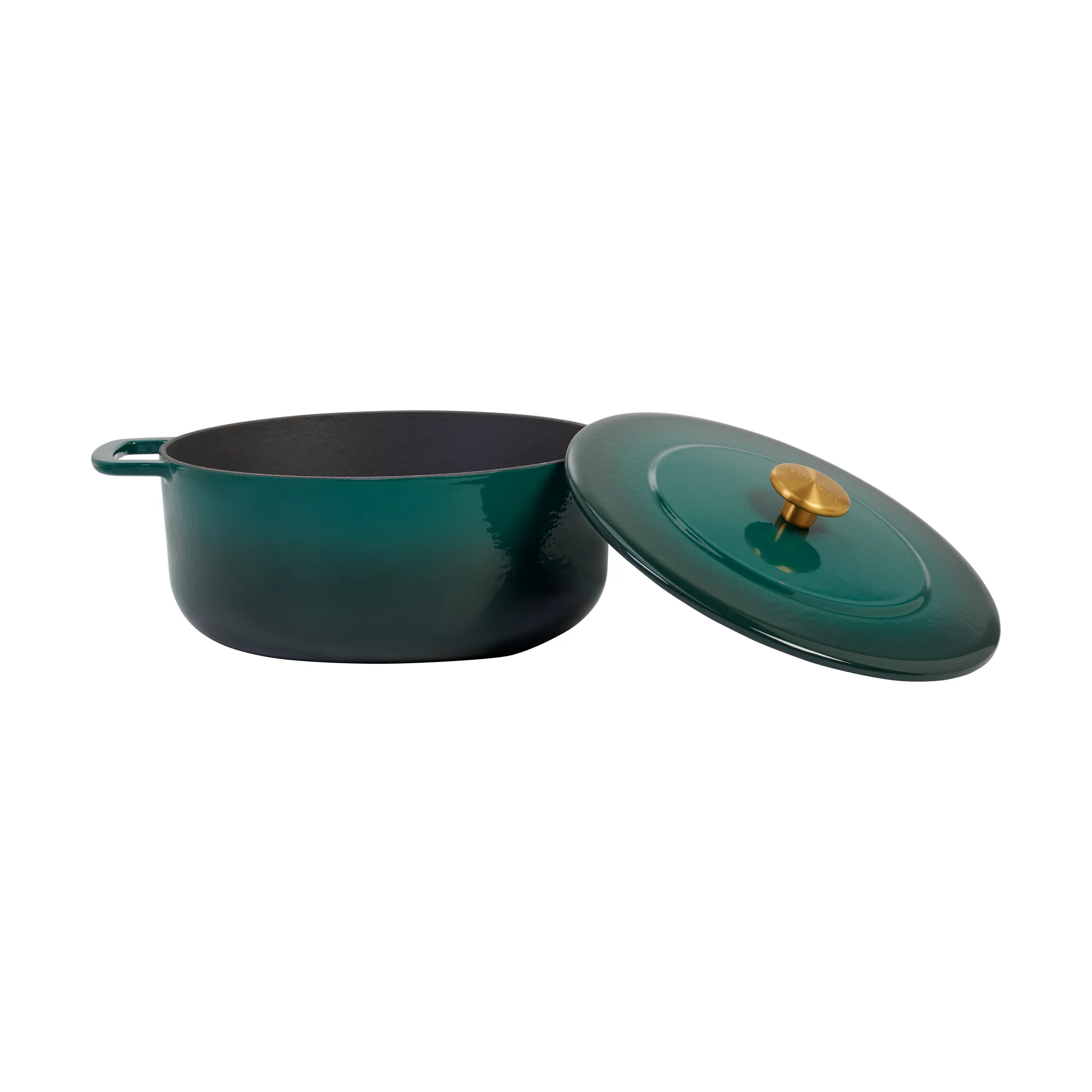 Combekk geëmailleerde gietijzeren braadpan Ø24 cm, Holly Green-gold knob Combekk