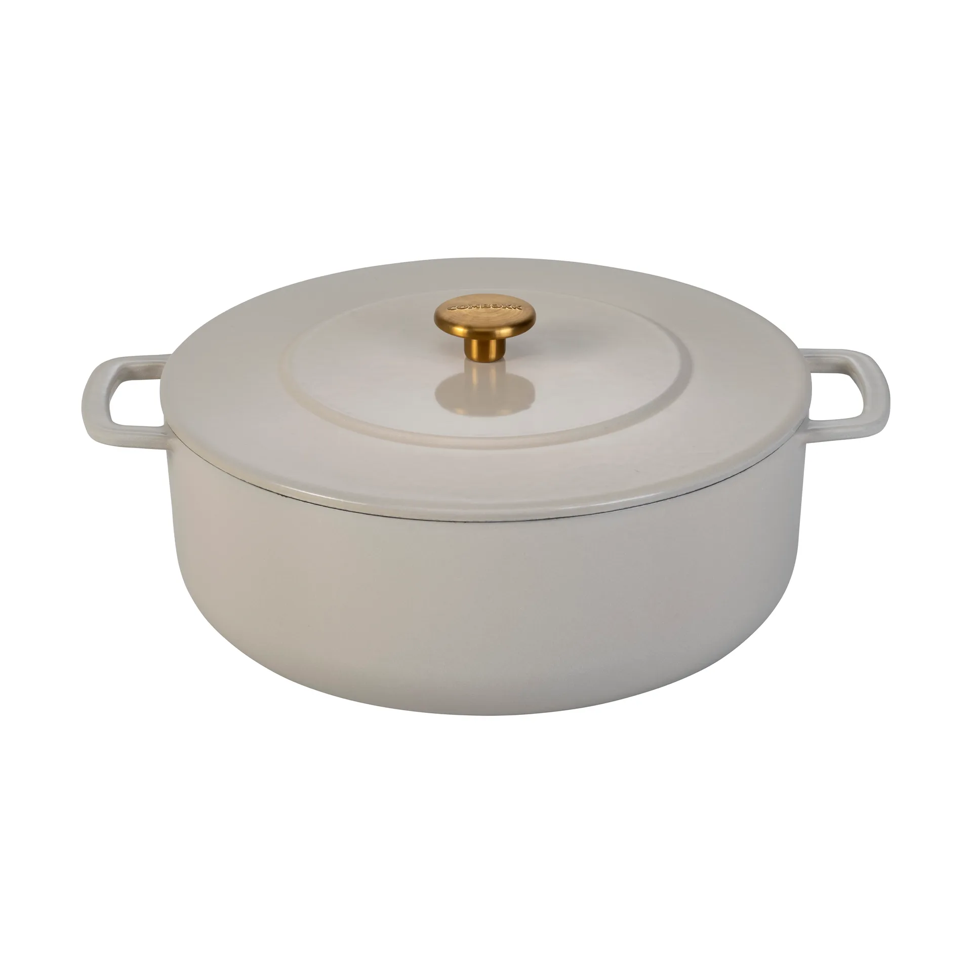 Combekk geëmailleerde gietijzeren braadpan Ø24 cm, Sand-gold knob Combekk