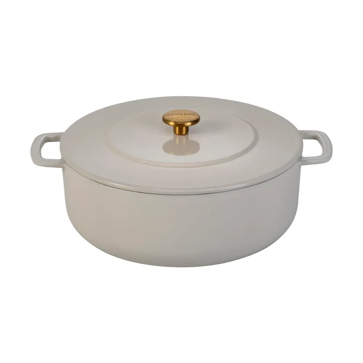 Combekk geëmailleerde gietijzeren braadpan Ø24 cm - Sand-gold knob - Combekk