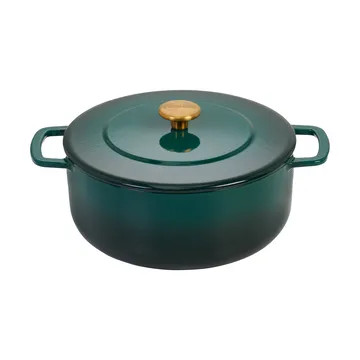 Combekk geëmailleerde gietijzeren braadpan Ø28 cm - Holly Green-gold knob - Combekk