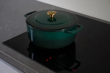 Combekk geëmailleerde gietijzeren braadpan Ø28 cm - Holly Green-gold knob - Combekk