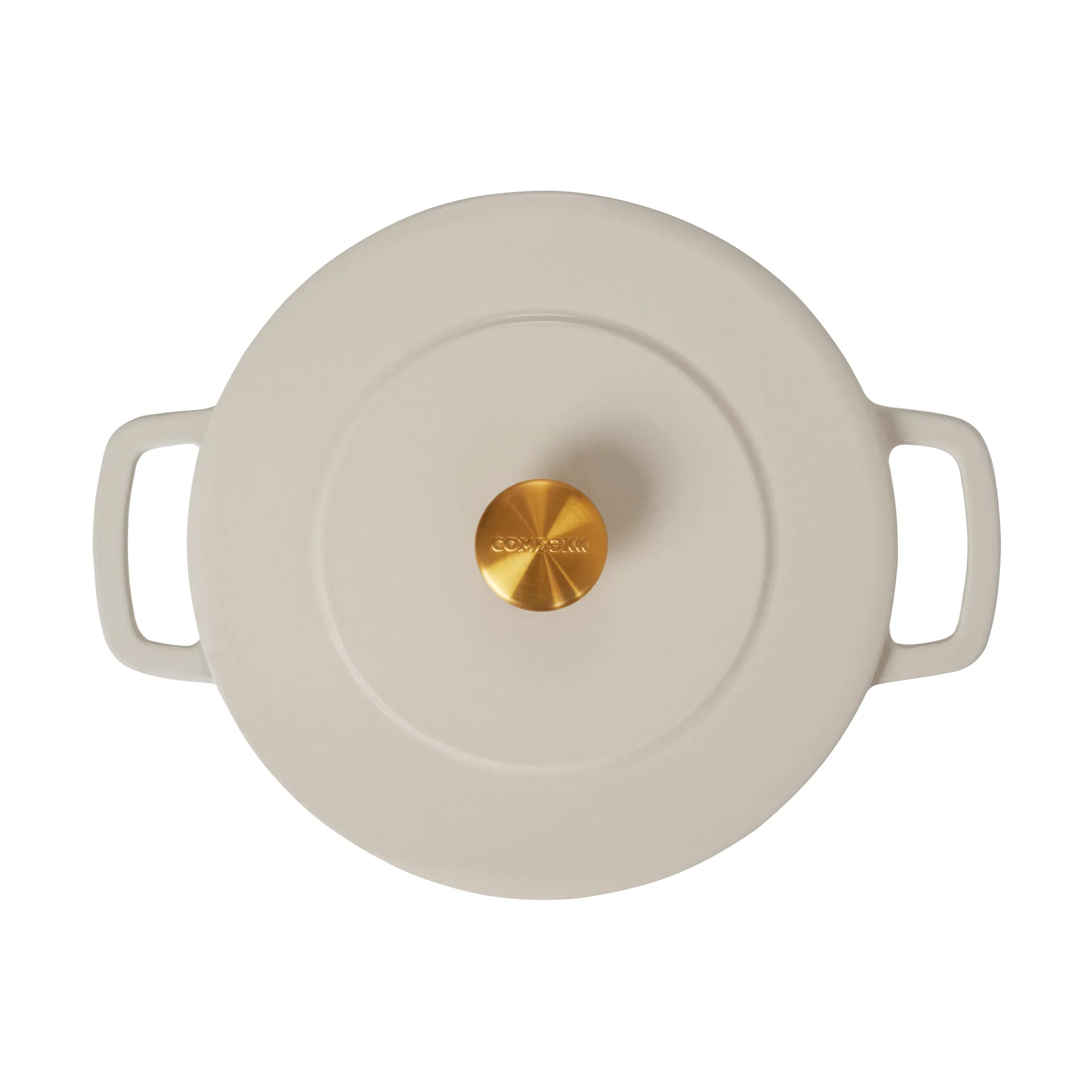 Combekk geëmailleerde gietijzeren braadpan Ø28 cm, Sand-gold knob Combekk