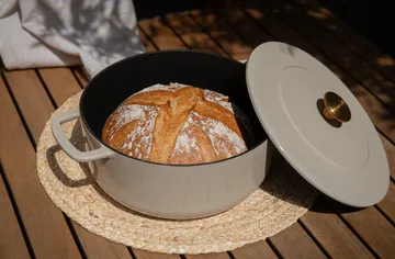 Combekk geëmailleerde gietijzeren braadpan Ø28 cm - Sand-gold knob - Combekk