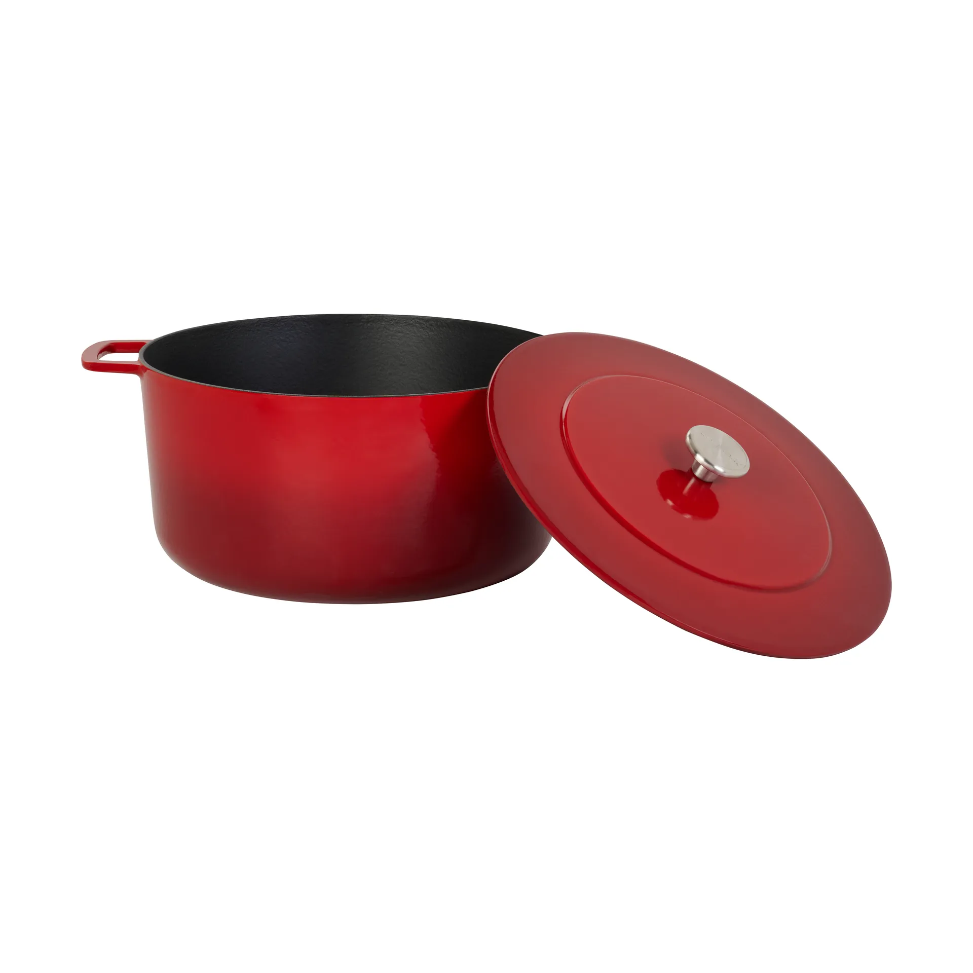 Combekk geëmailleerde gietijzeren braadpan Ø32 cm, Cherry-silver knob Combekk