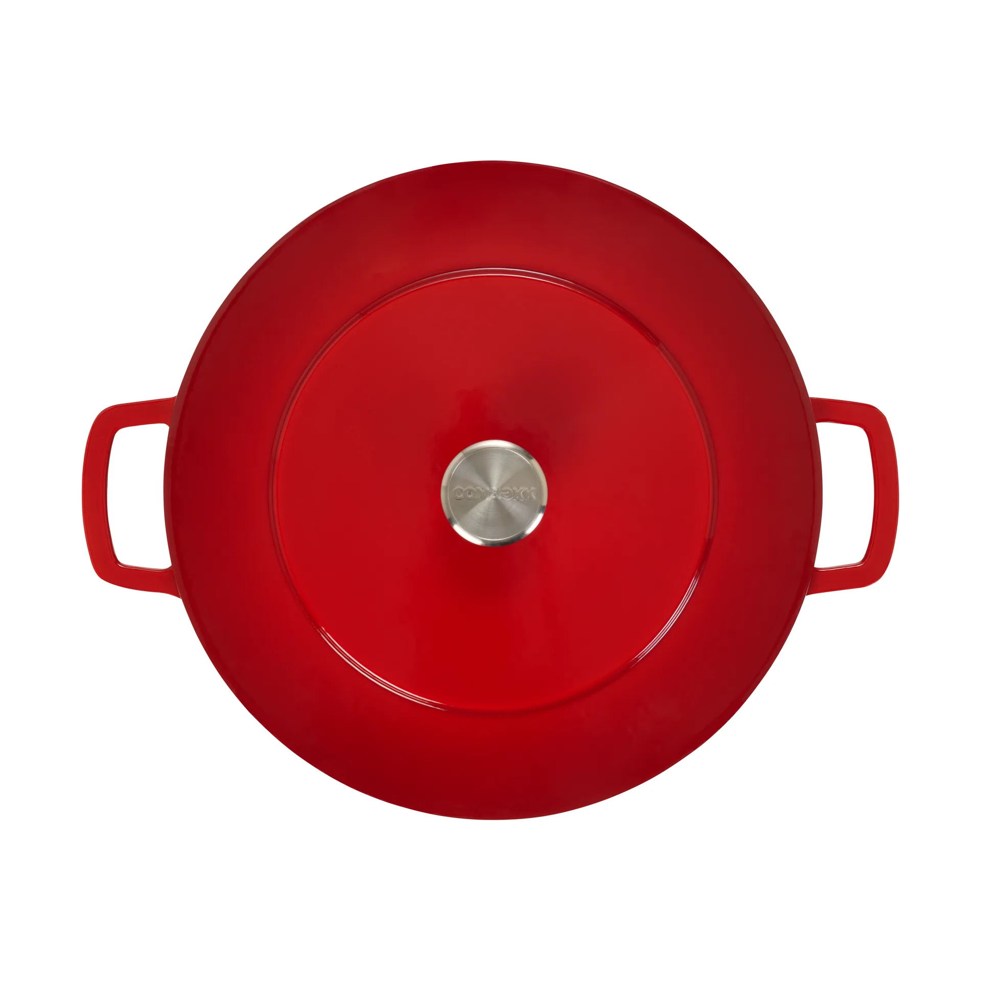 Combekk geëmailleerde gietijzeren braadpan Ø32 cm, Cherry-silver knob Combekk