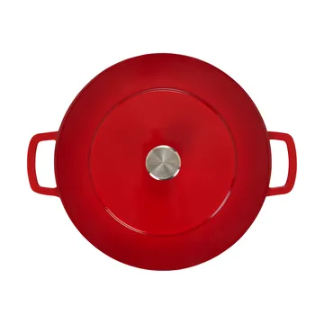 Combekk geëmailleerde gietijzeren braadpan Ø32 cm - Cherry-silver knob - Combekk