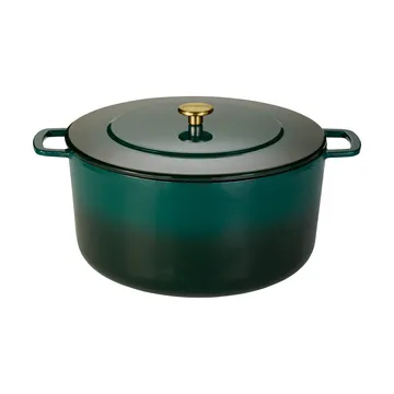 Combekk geëmailleerde gietijzeren braadpan Ø32 cm - Holly Green-gold knob - Combekk