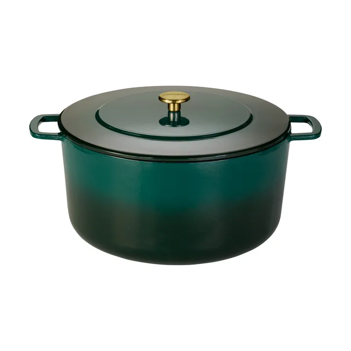 Combekk geëmailleerde gietijzeren braadpan Ø32 cm - Holly Green-gold knob - Combekk