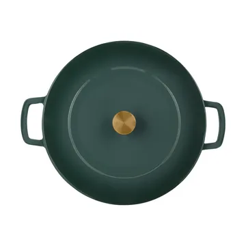 Combekk geëmailleerde gietijzeren braadpan Ø32 cm - Holly Green-gold knob - Combekk