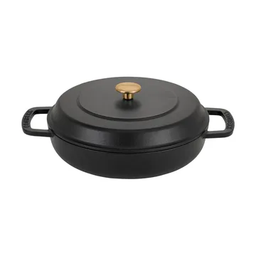 Combekk geëmailleerde sauteerpan gietijzer Ø28 cm - Black-gold knob - Combekk