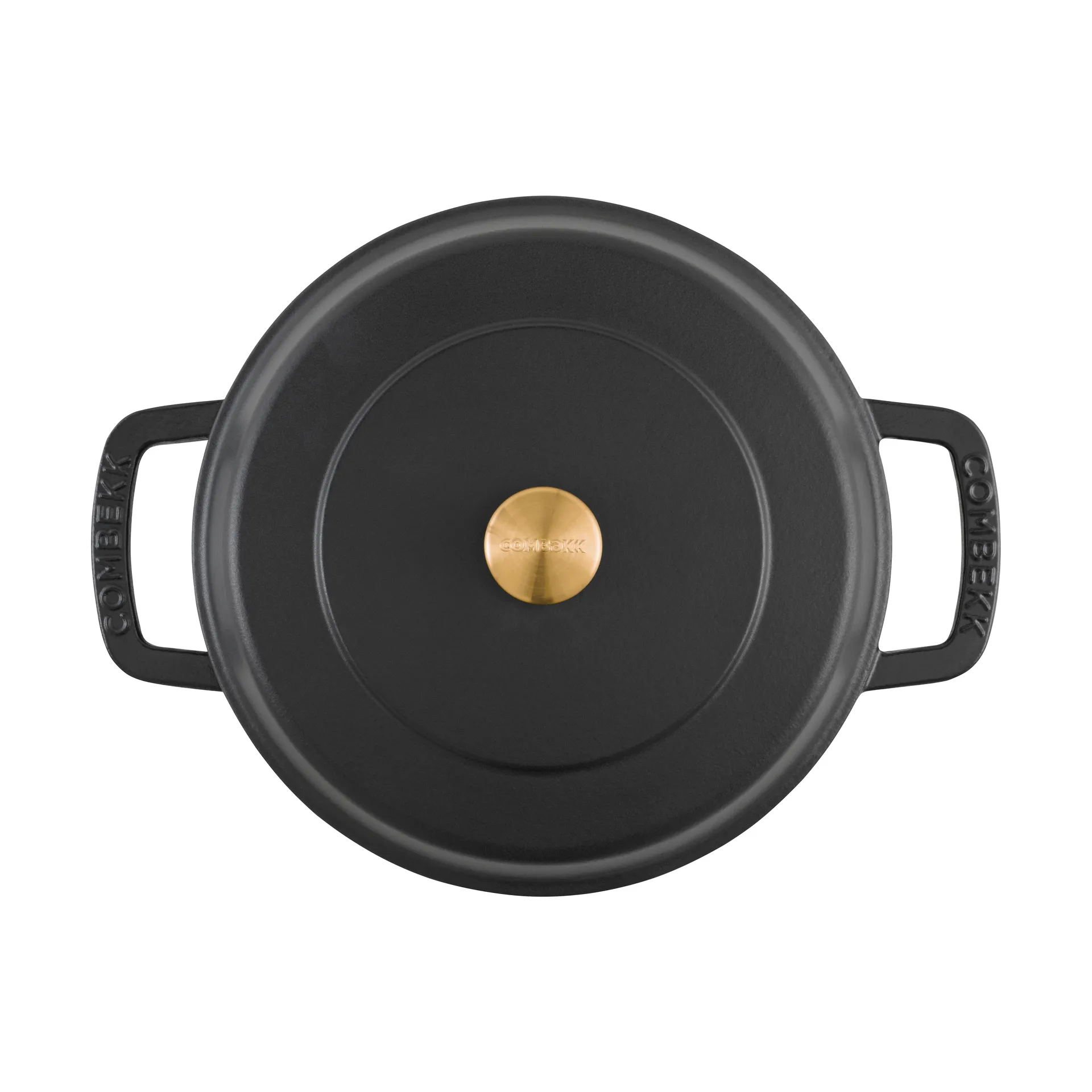 Combekk geëmailleerde sauteerpan gietijzer Ø28 cm, Black-gold knob Combekk