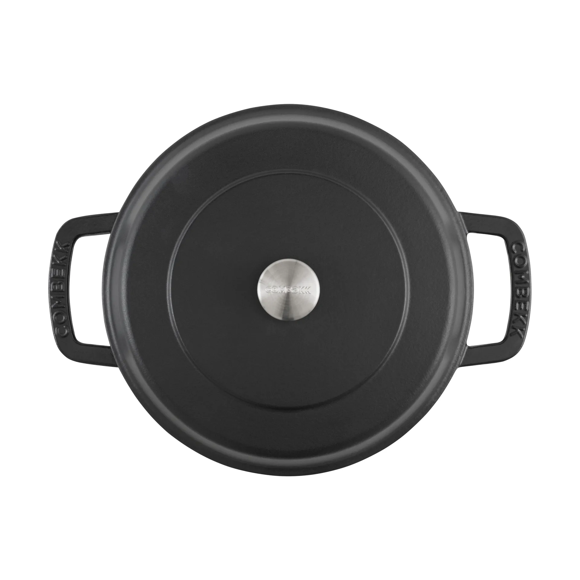 Combekk geëmailleerde sauteerpan gietijzer Ø28 cm, Black-silver knob Combekk