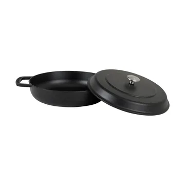 Combekk geëmailleerde sauteerpan gietijzer Ø28 cm - Black-silver knob - Combekk