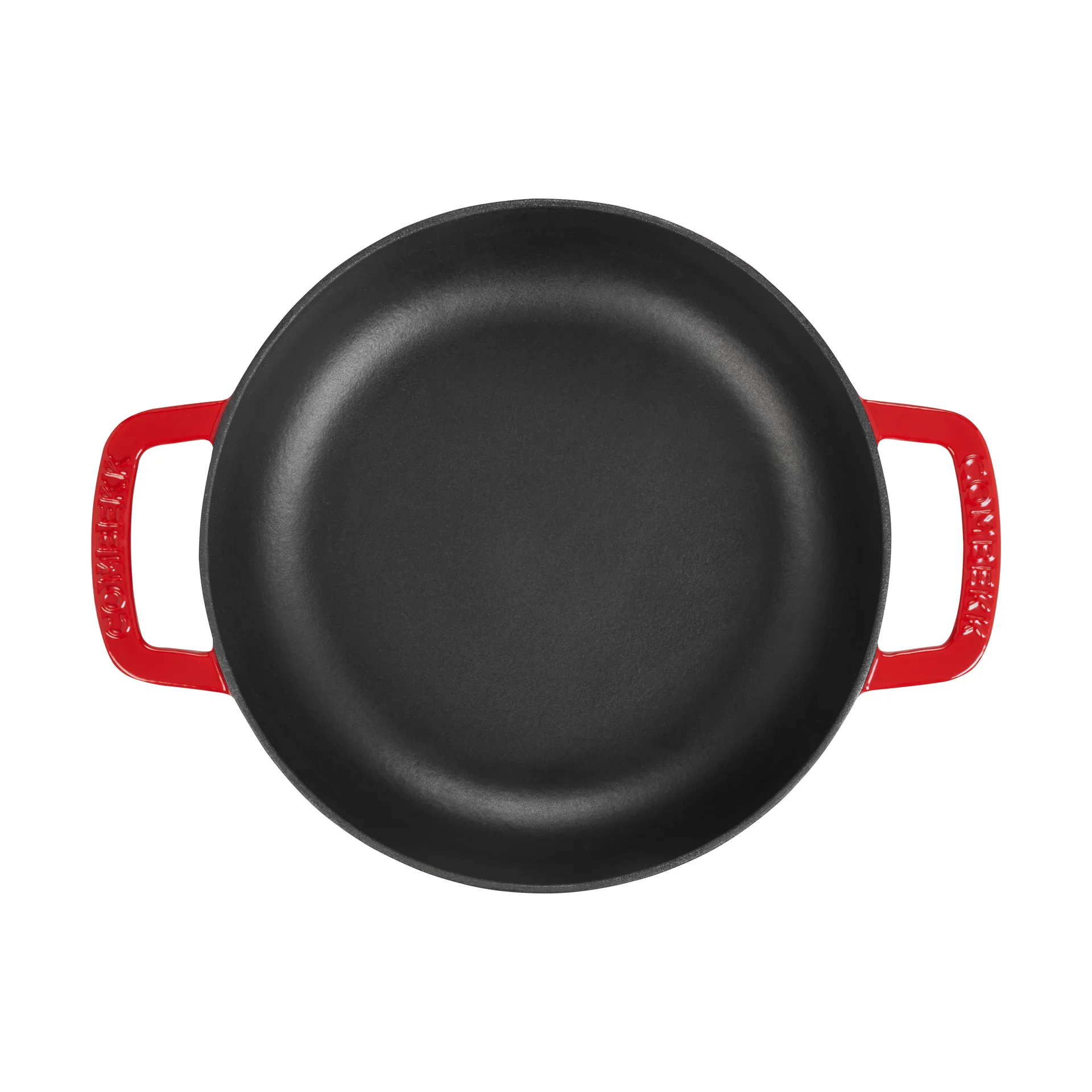 Combekk geëmailleerde sauteerpan gietijzer Ø28 cm, Cherry-silver knob Combekk