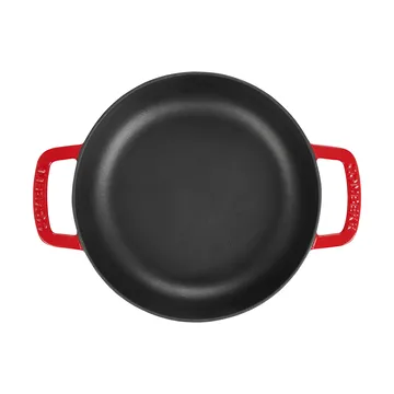 Combekk geëmailleerde sauteerpan gietijzer Ø28 cm - Cherry-silver knob - Combekk