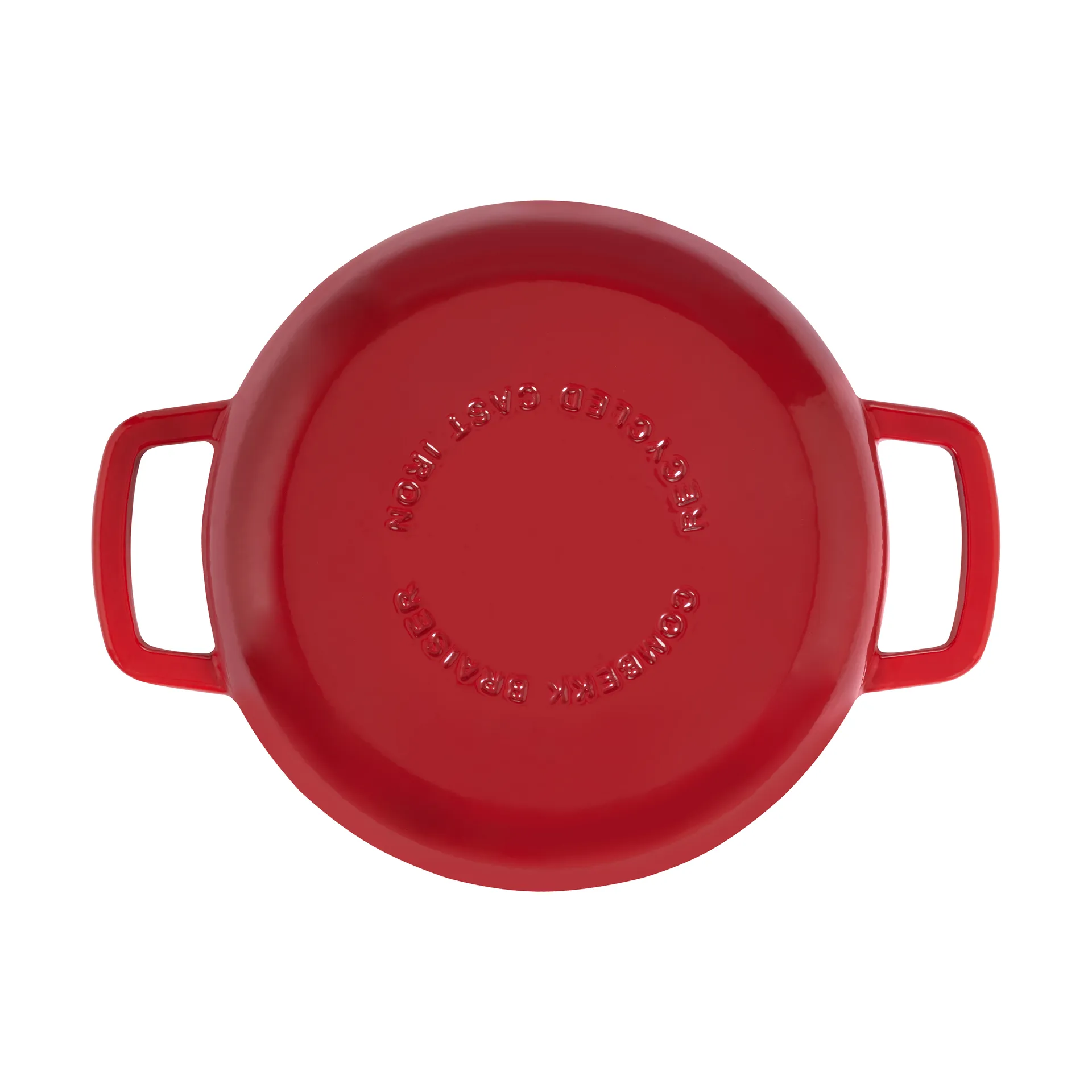 Combekk geëmailleerde sauteerpan gietijzer Ø28 cm, Cherry-silver knob Combekk
