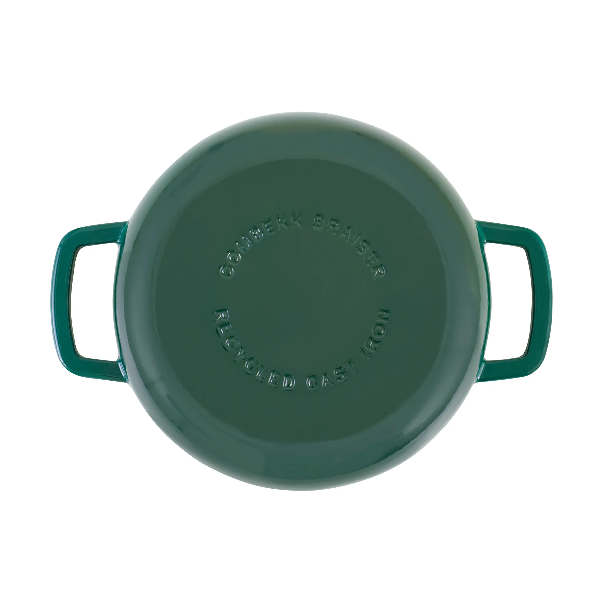 Combekk geëmailleerde sauteerpan gietijzer Ø28 cm, Holly Green-gold knob Combekk