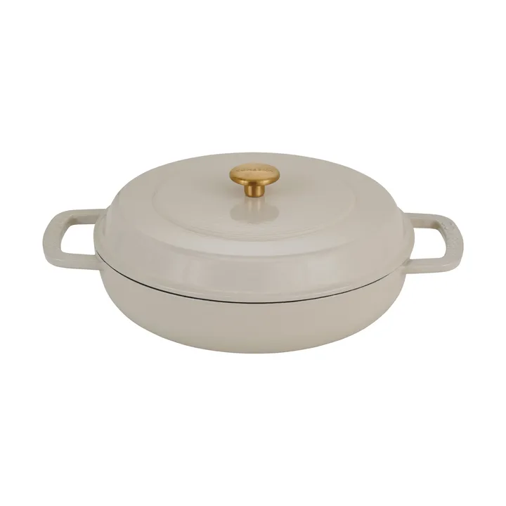 Combekk geëmailleerde sauteerpan gietijzer Ø28 cm - Sand-gold knob - Combekk