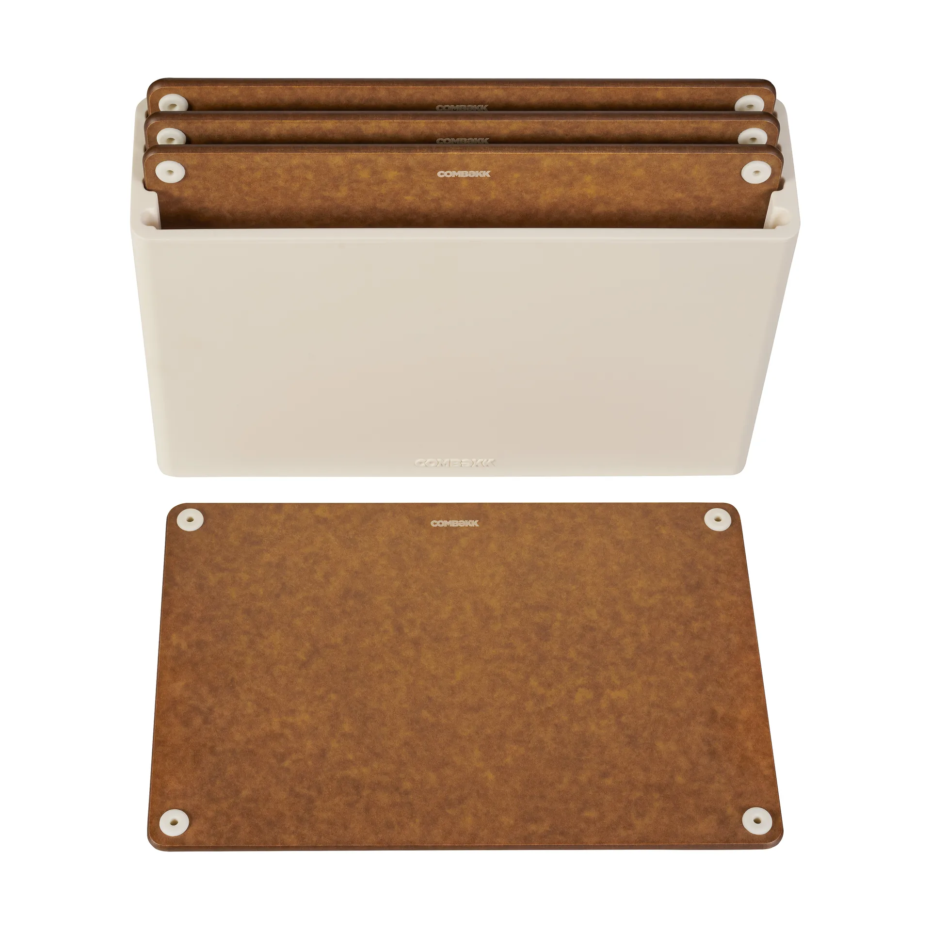 Combekk snijplank 4-pack, Sand-brown Combekk