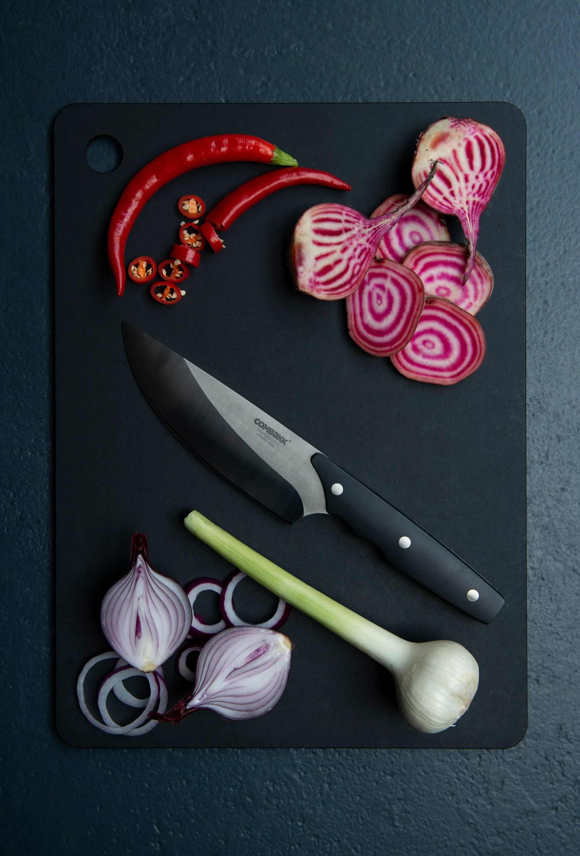 Combekk snijplank hout 3-delig, Black Combekk