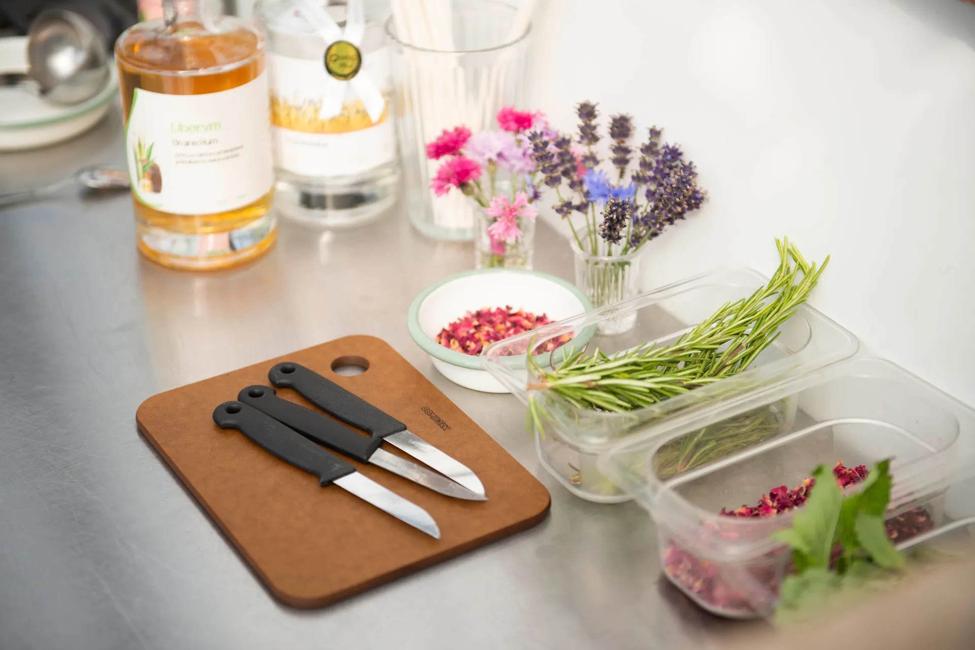 Combekk snijplank hout 3-delig, Brown Combekk