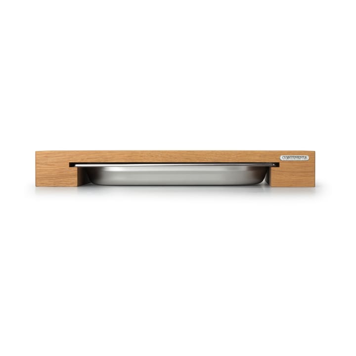 Snijplank eikenhout met 1 bak, 27x39 cm Continenta