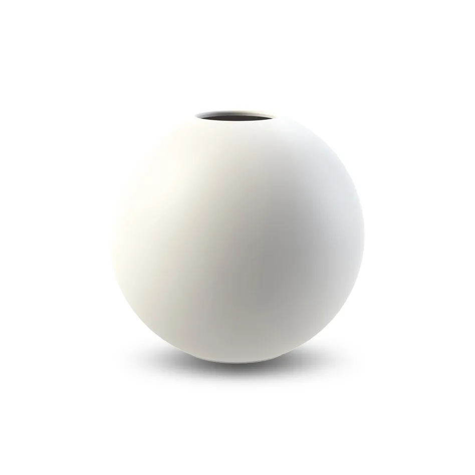 Ball vaas white, 10 cm. Cooee Design