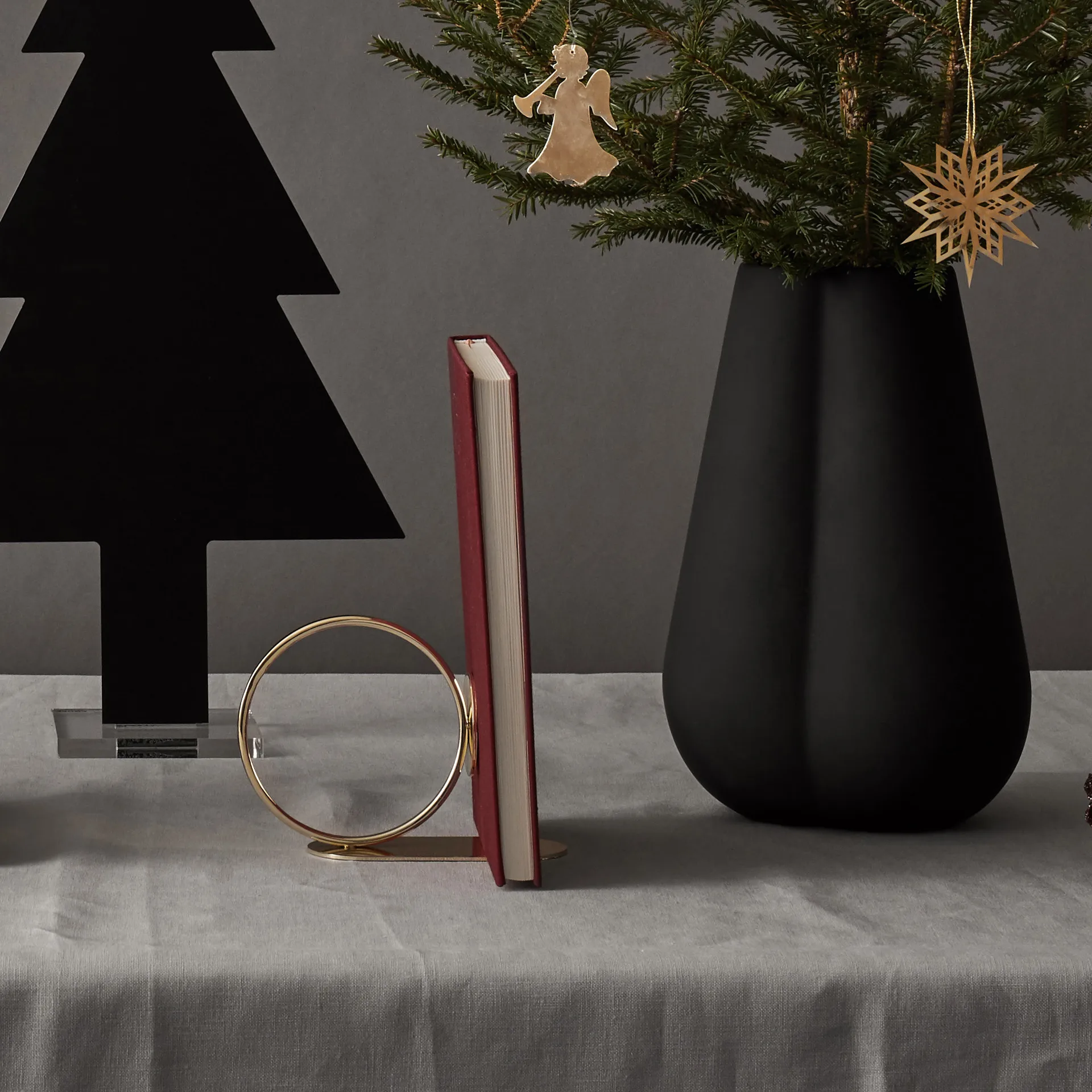 Book Ring boekensteun 10 cm, Messing Cooee Design