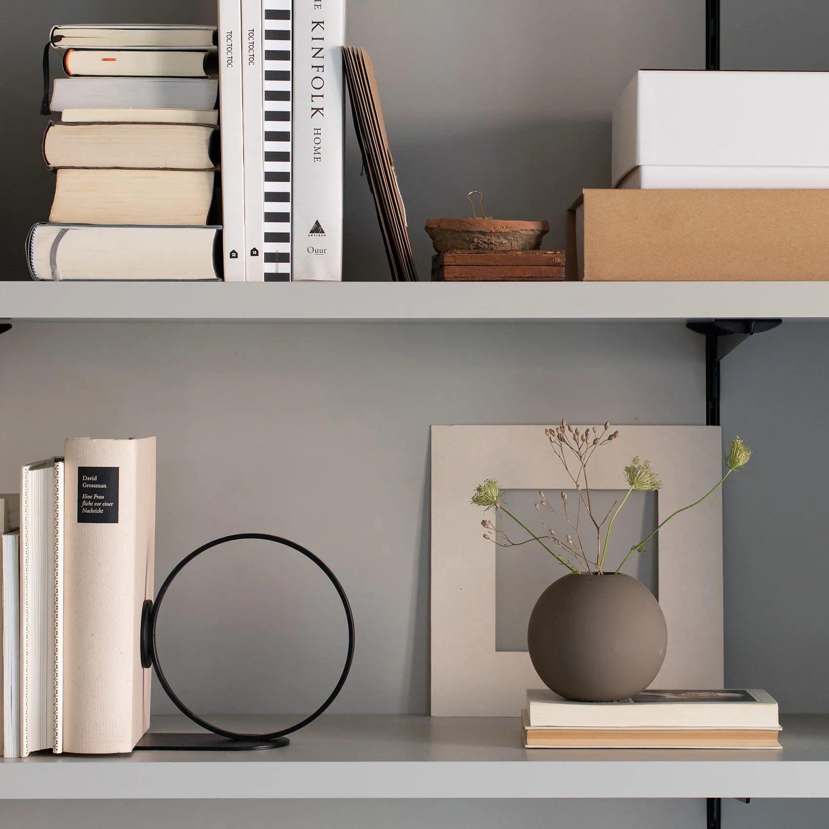 Book Ring boekensteun 15 cm, Zwart Cooee Design